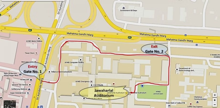 Venue map and access routes